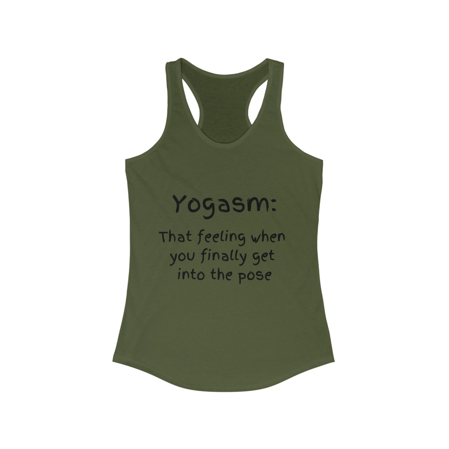 Yogasm Racer Back Womens Tank Top