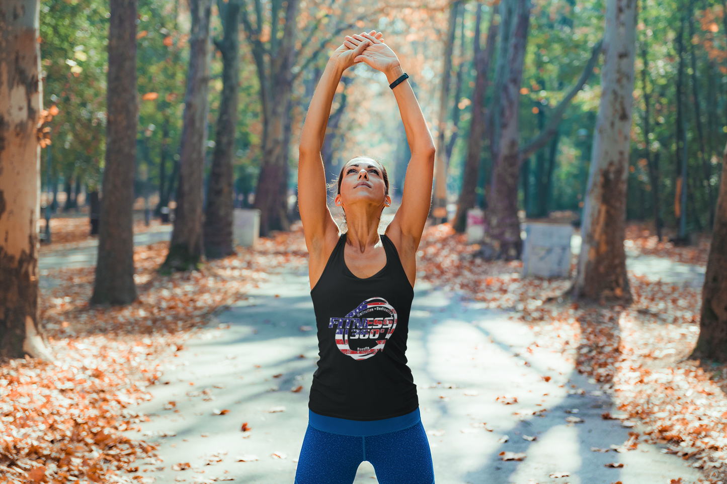 Fitness 360 America Flag Racerback Tank Top