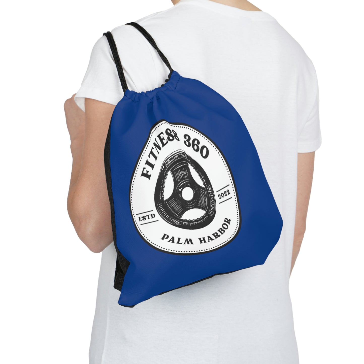 Fitness 360 Blue Est Drawstring Bag