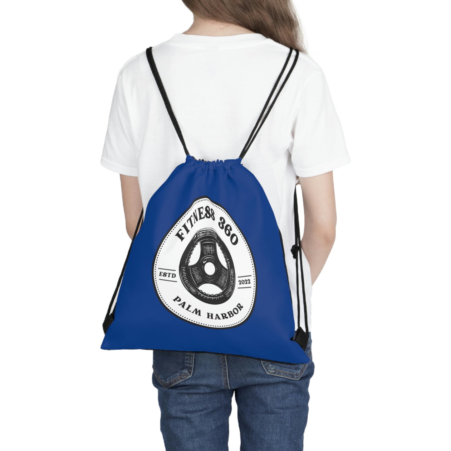 Fitness 360 Blue Est Drawstring Bag