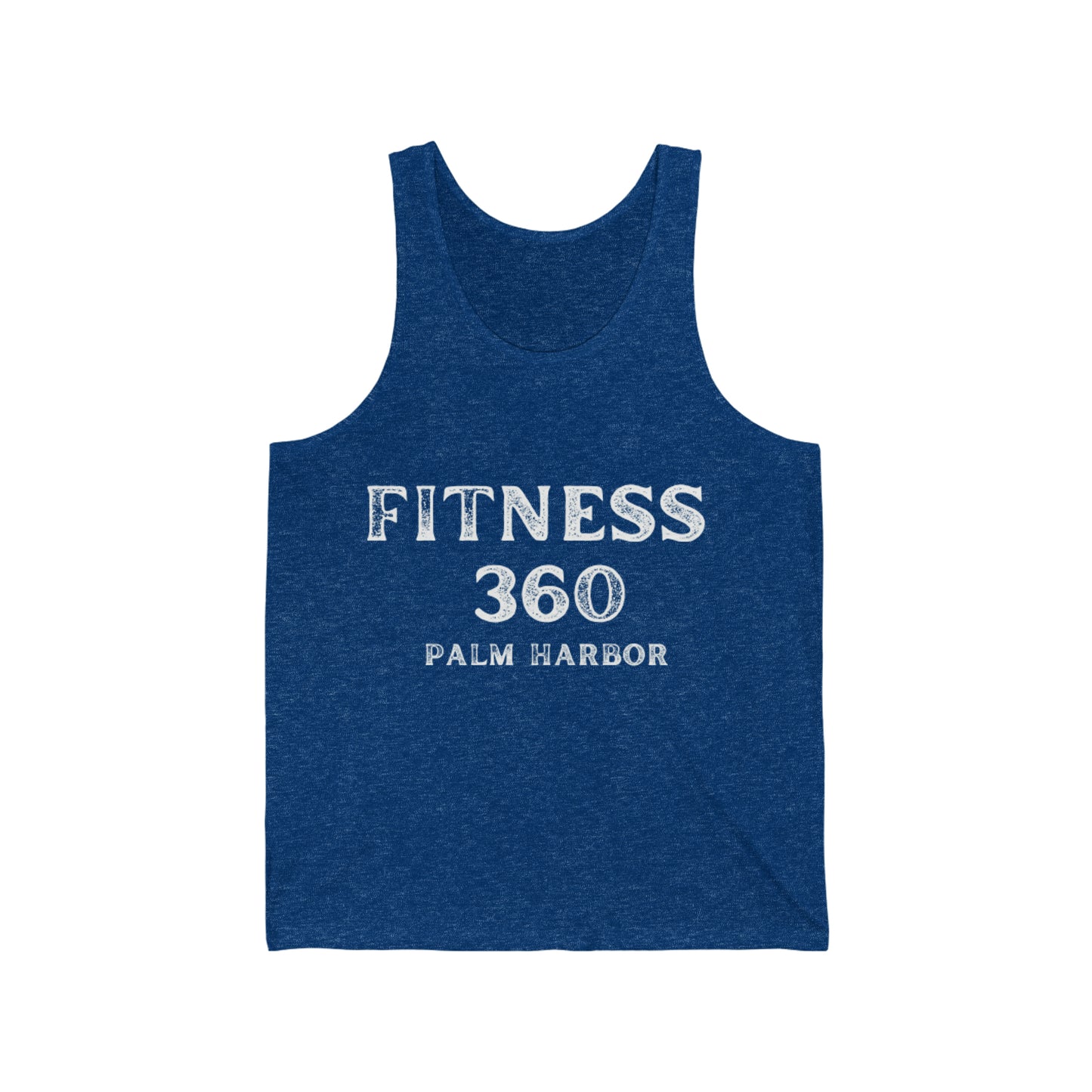 Fitness 360 Faded White Logo Unisex Jersey Tank