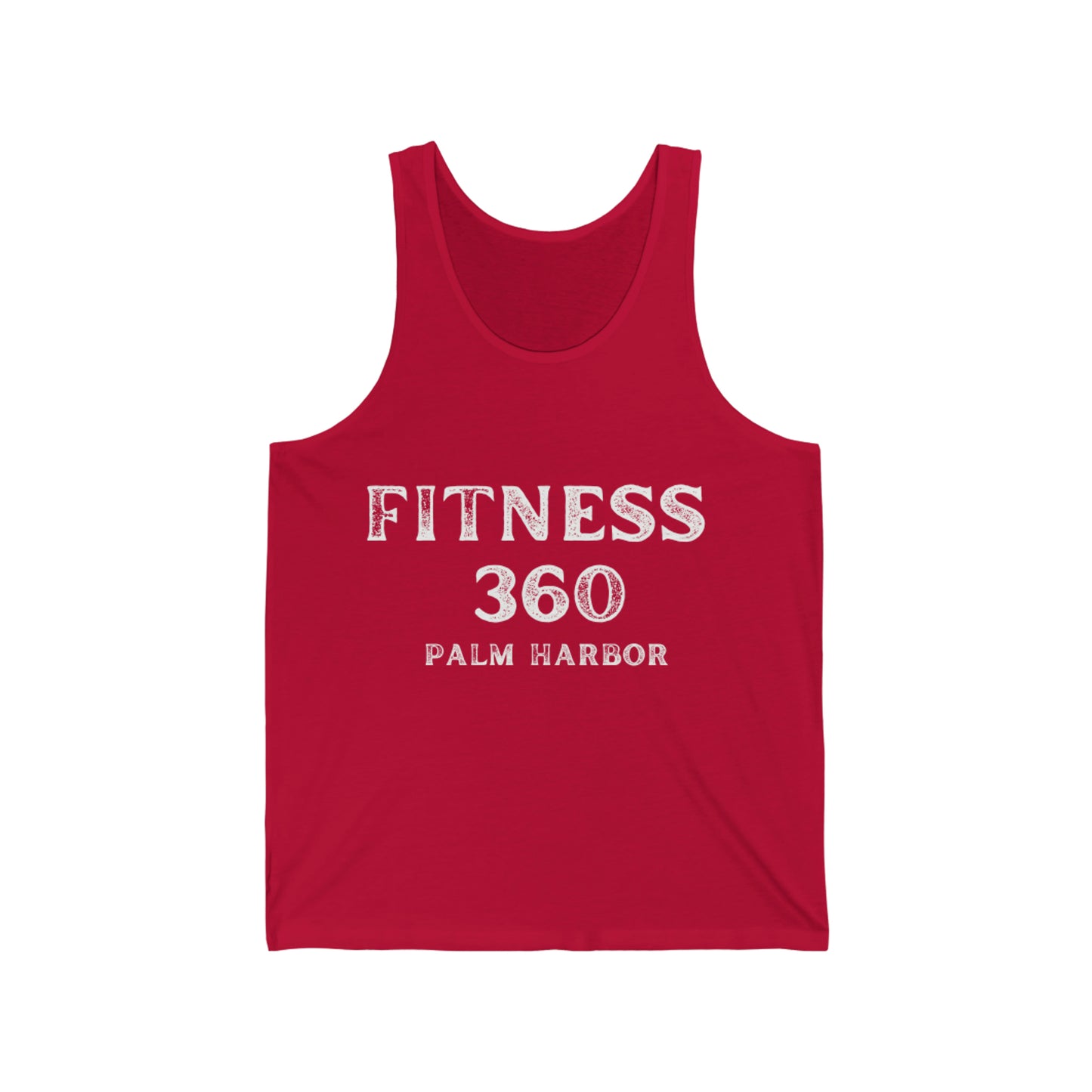 Fitness 360 Faded White Logo Unisex Jersey Tank