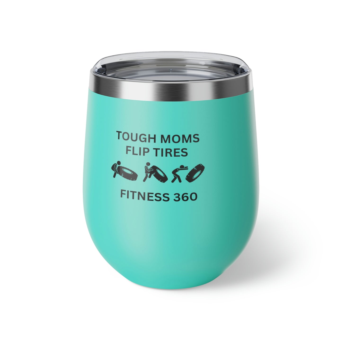 Tough Moms Flip Tires Copper Vacuum Insulated Cup, 12oz