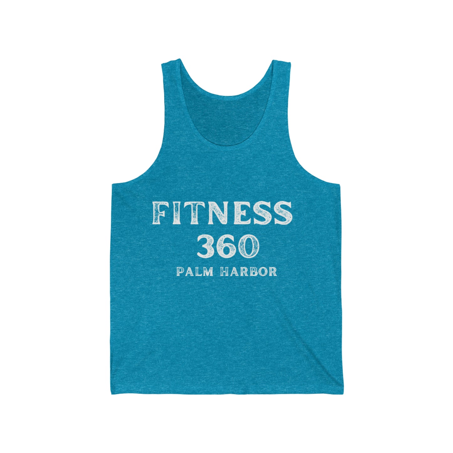 Fitness 360 Faded White Logo Unisex Jersey Tank