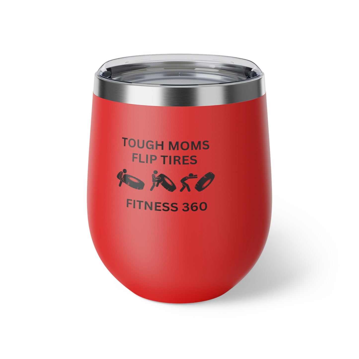 Tough Moms Flip Tires Copper Vacuum Insulated Cup, 12oz