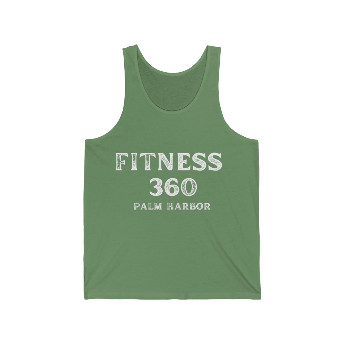 Fitness 360 Faded White Logo Unisex Jersey Tank