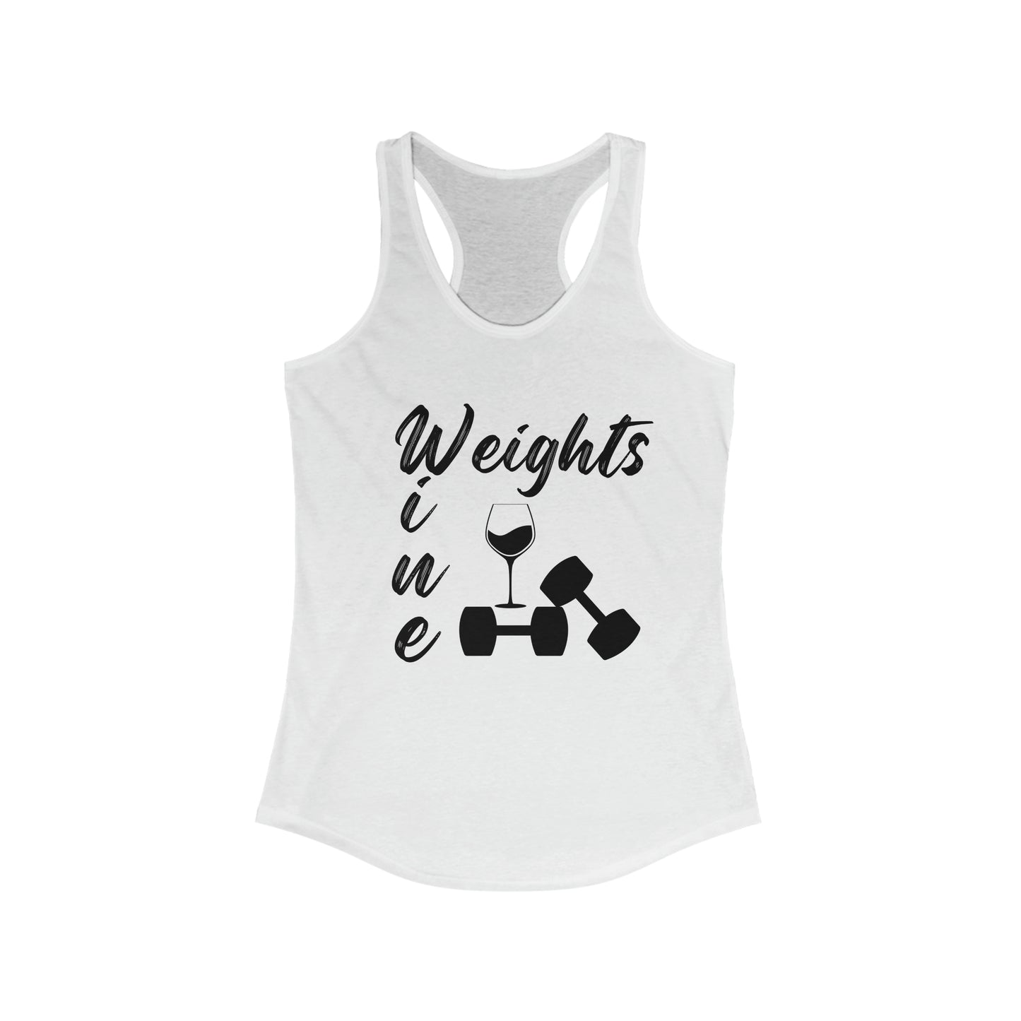 Weights and Wine Racerback Tank Top