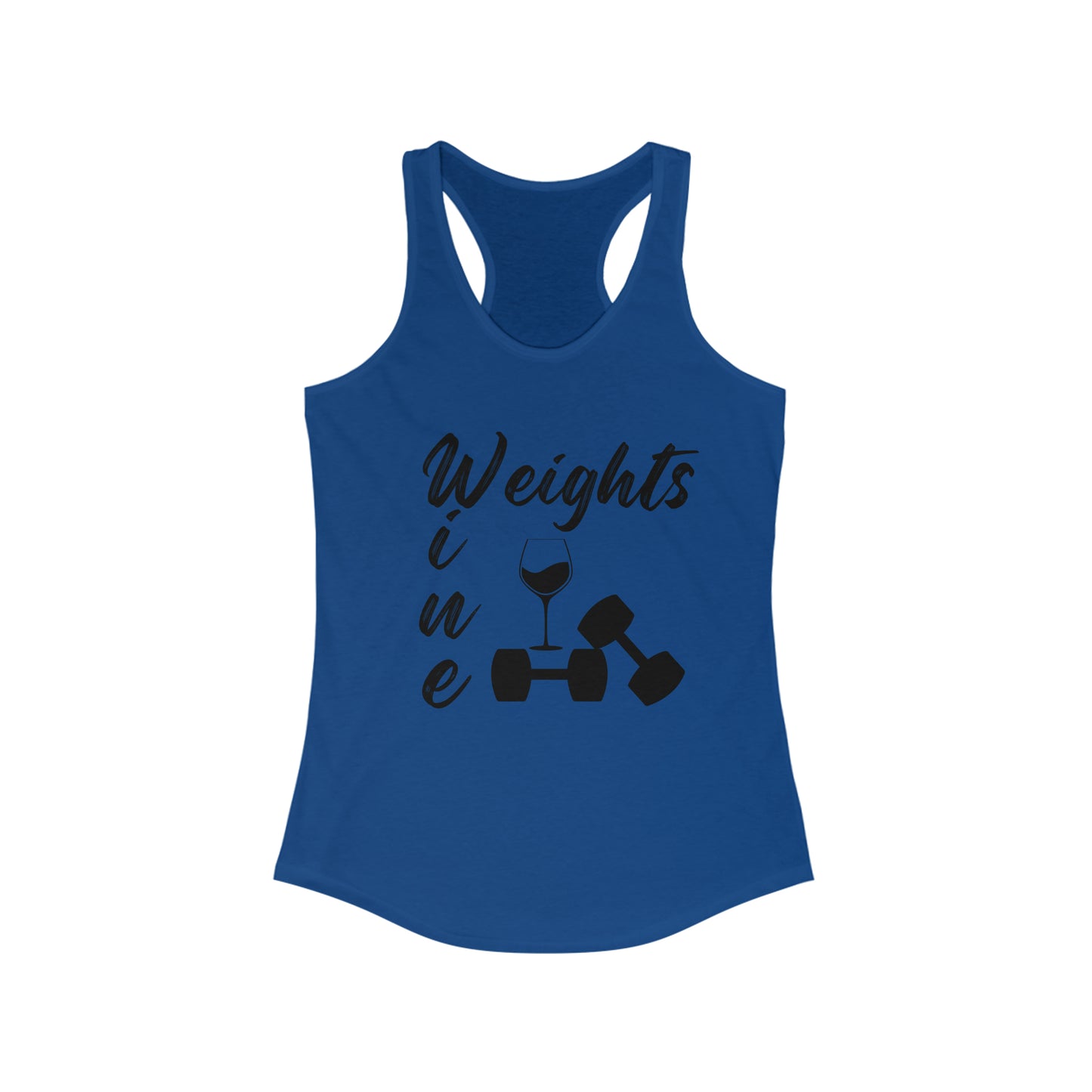 Weights and Wine Racerback Tank Top