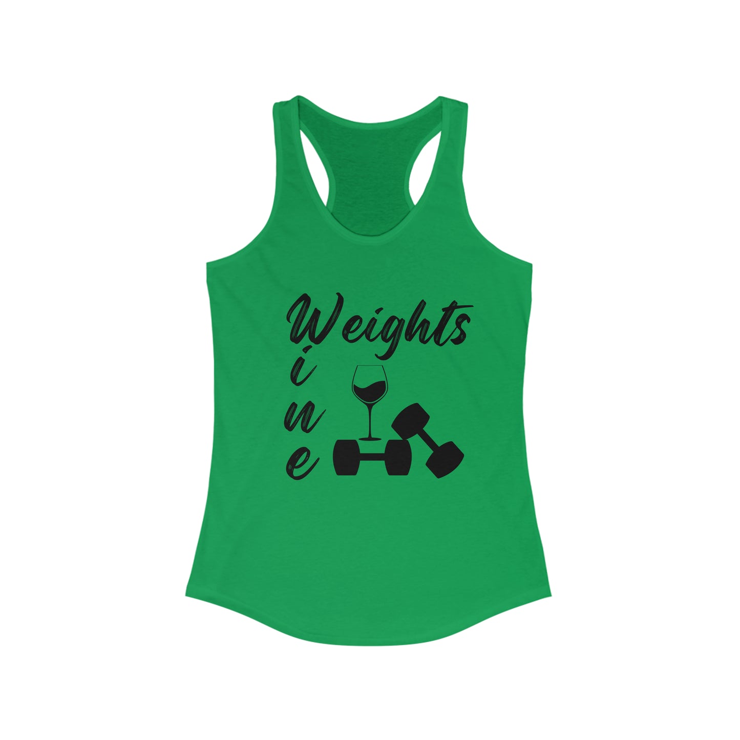 Weights and Wine Racerback Tank Top