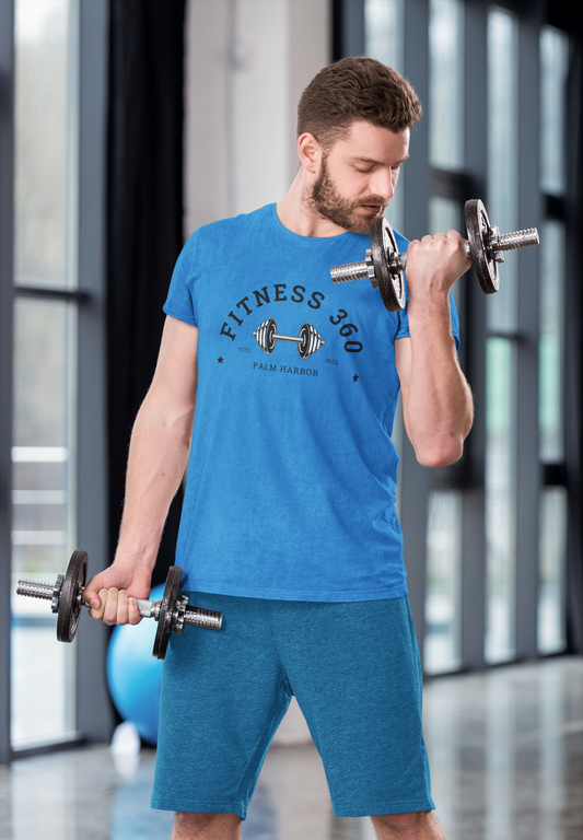 Fitness 360 Est 2022 Barbell T-shirt