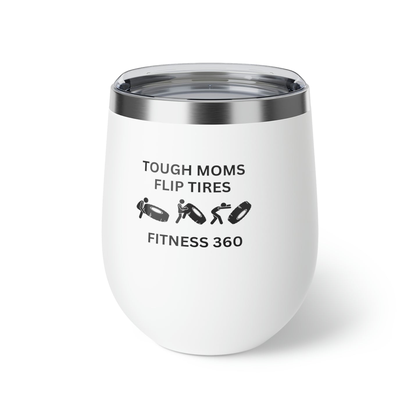 Tough Moms Flip Tires Copper Vacuum Insulated Cup, 12oz